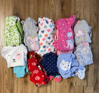 Lot baby girl pyjamas 6-9M