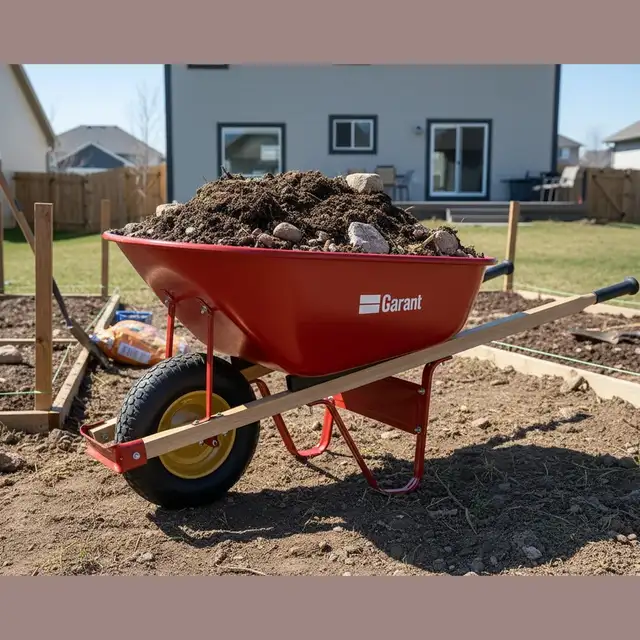 Steel wheelbarrow - like new condition