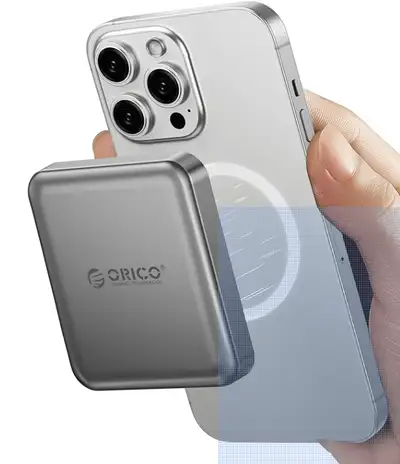 Magnetically attached storage for phones (iPhone or Android), PCs, or Macs. High speed interface can...