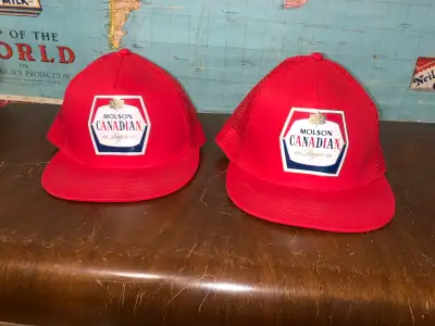  X2 Molson Canadian mesh backed trucker hats, View more