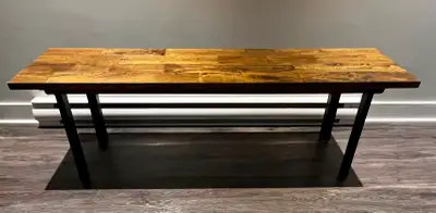 Banc de salle à manger ou table basse en bois franc, View more