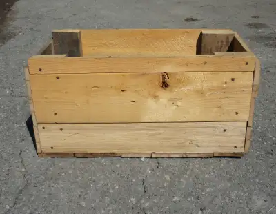 $40 Vintage wooden crate rustic storage box, View more