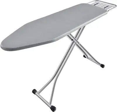 BKTD Ironing Board with Steel Frame and Steam Iron Rest – Gray (13 x 34 x 53 Inches) • Heavy-duty st...