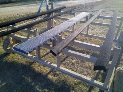 4500 pound all aluminum double PwC lift with electric winch package and solar package and 4 corners...