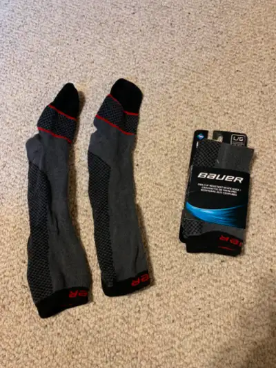 Bauer Pro Tall Cut Resistant Skate Socks Adult Large Hockey, View more