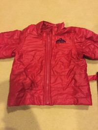 Old Navy Boys RED Pack able jacket with pouch - 18/24 mths - EUC