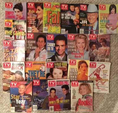 Relive your favourite TV moments with this collection of TV Guide magazines, each a snapshot of tele...