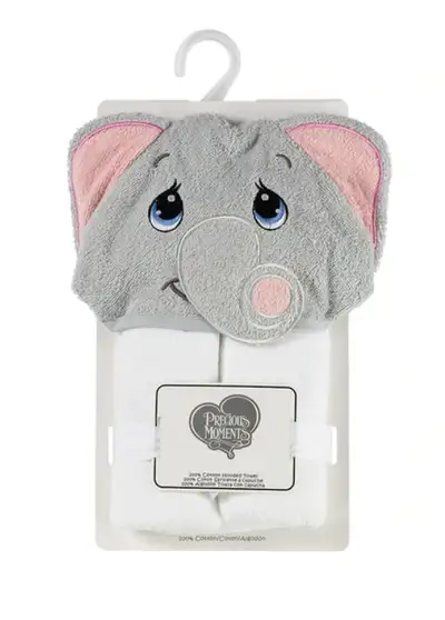 Precious Moments Hooded Towel A soft cotton towel with a cozy hood is perfect for wrapping little on...