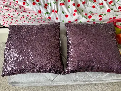 2 Sequin Pillows , View more