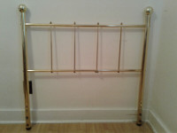 Brass headboard for twin bed