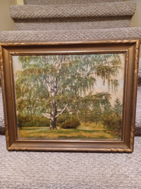 1933 oil painting by Chatham Kent artist Dellmarion Thumb