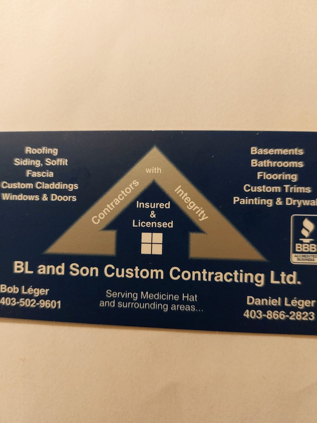 Bl and Son Custom Contracting Ltd. in Renovations, General Contracting & Handyman in Medicine Hat