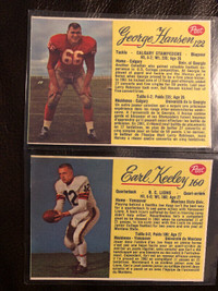 1963 Post CFL football cards.