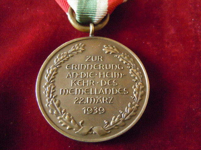 REPRODUCTION Médaille Memel Militaria, Military Militaire dans Art et objets de collection  à Laval/Rive Nord - Image 2