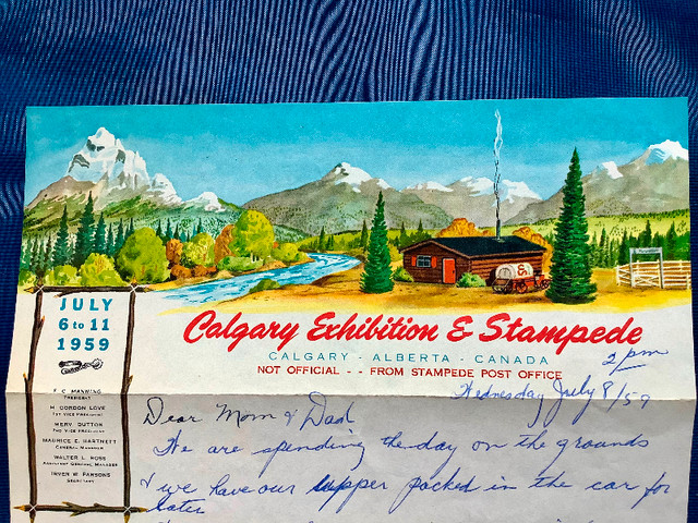 Calgary Stampede Envelope & Letter 1959 in Arts & Collectibles in Ottawa - Image 4