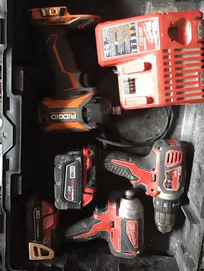 Milwaukee Drill Set w/ bonus high capacity battery & charger, View more