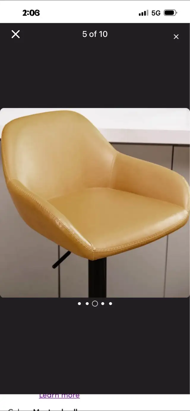 New Set of 2 Adjustable Swivel Bar Stools $75 Each in Chairs & Recliners in Mississauga / Peel Region - Image 6