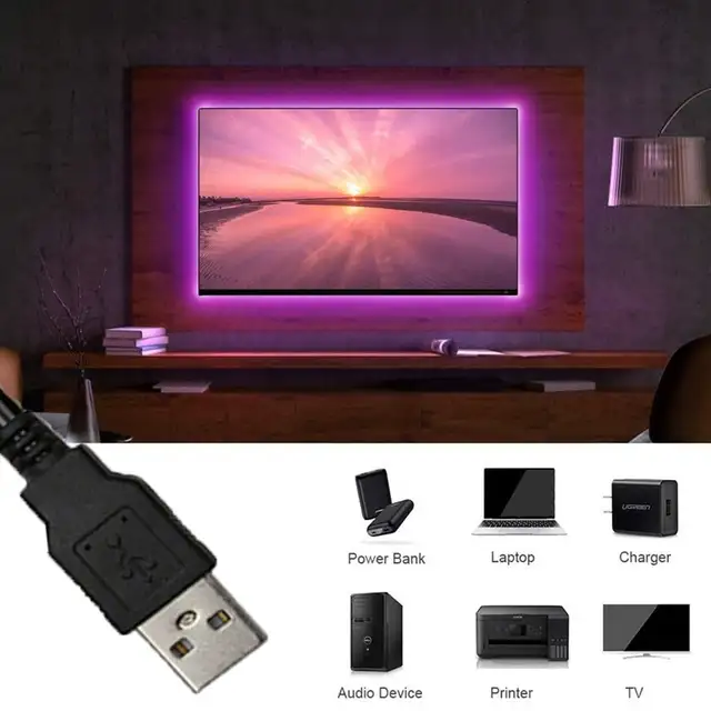 NEW TV Backlight LED Strip - USB, Remote Control