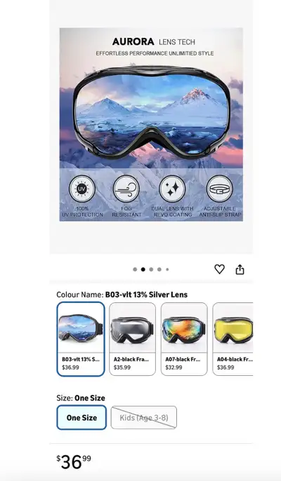 ski goggles and snow/ski gloves, View more