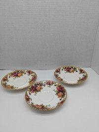 Royal Albert "Old Country Roses" Saucers, Set of 3