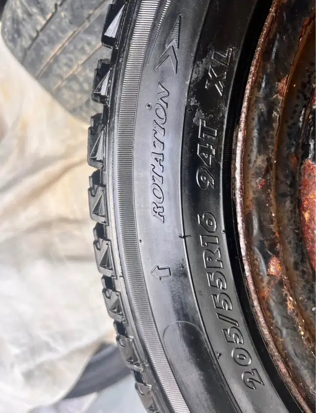 Winter Tires on Steel Rims – 205/55R16 – $300 OBO in Tires & Rims in Markham / York Region - Image 5