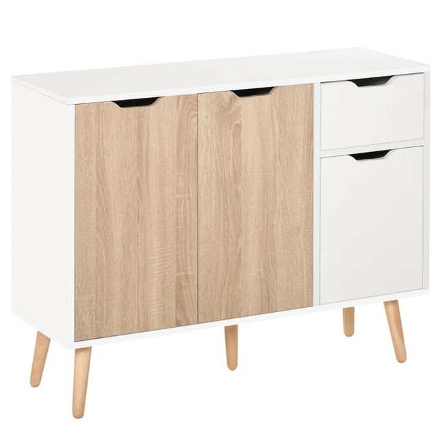 28" Sideboard Floor Standing Storage Cabinet with Drawer Solid F in Hutches & Display Cabinets in Markham / York Region - Image 3