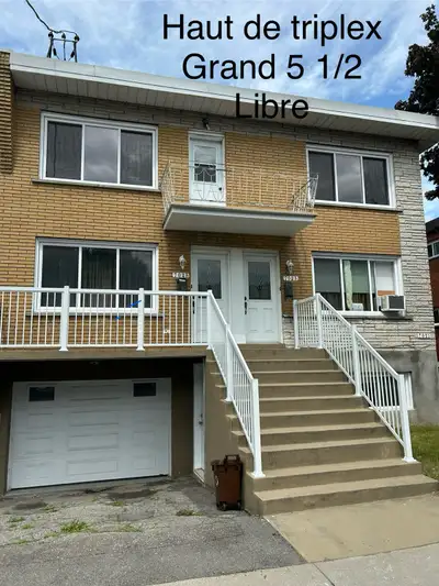 5 1/2 Grand et Lumineux haut Triplex