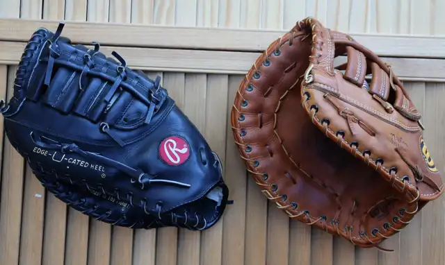 Right Hand First Base Gloves Rawlings Wilson Leather Baseball So in Baseball & Softball in Markham / York Region - Image 11