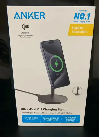 Anker Wireless Charging Stand, PowerWave 2-in-1 Magnetic Stand, View more