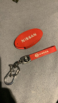  Nissan red keychain and key fob protector