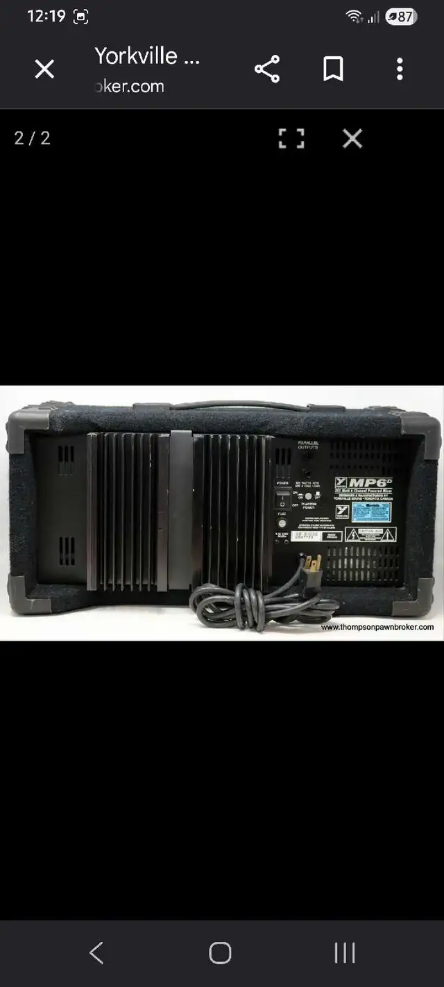 Yorkville 325 Watt 4 Omh 6 Channel power amp in Pro Audio & Recording Equipment in Hamilton - Image 3