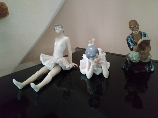2 Girls and 1 Old Man Figurines $15 for All in Arts & Collectibles in Oakville / Halton Region - Image 2