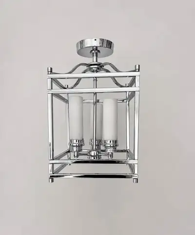 Chrome Semi Flush Light Fixture, View more