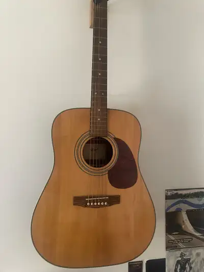 Used Cort Acoustic Strings are good but could be swapped out. Has some slight hits and dings in it b...