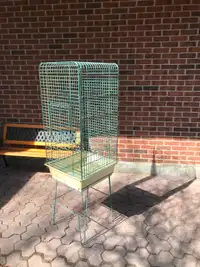 Vintage Wrought Iron Parrot Cage