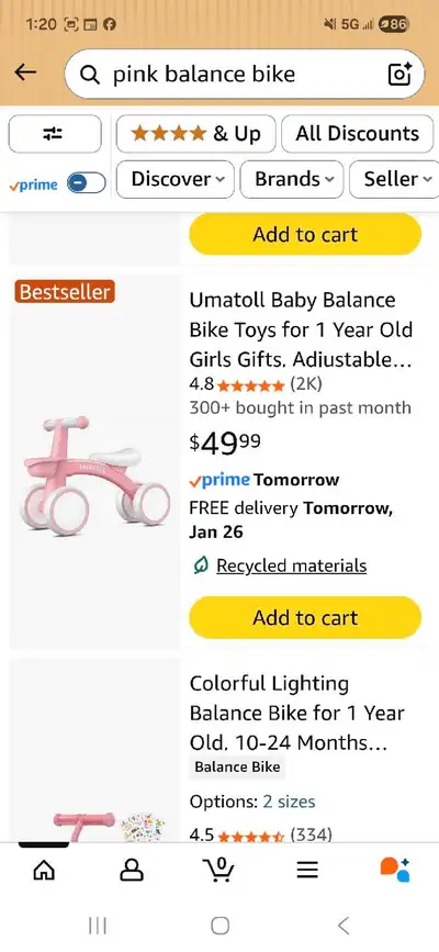 Toddlers Balance Bike, View more
