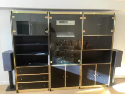 Wall unit/ curio/ bar/ stereo cabinet, View more