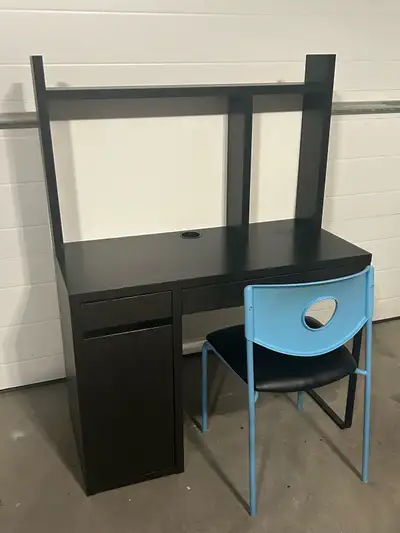 IKEA MICKE desk with hutch and chair, View more