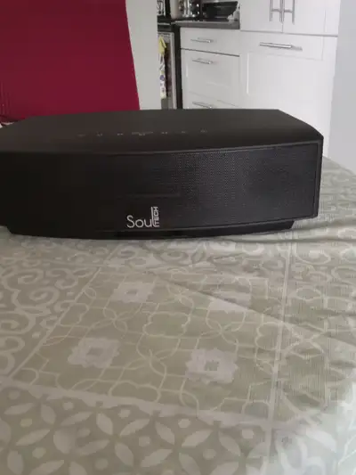 Classy looking Bluetooth speaker. Built in EQ, FM radio, alarm clock AC operation. 15 inches wide 9...