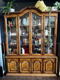 Traditional Wood China Cabinet / Hutch