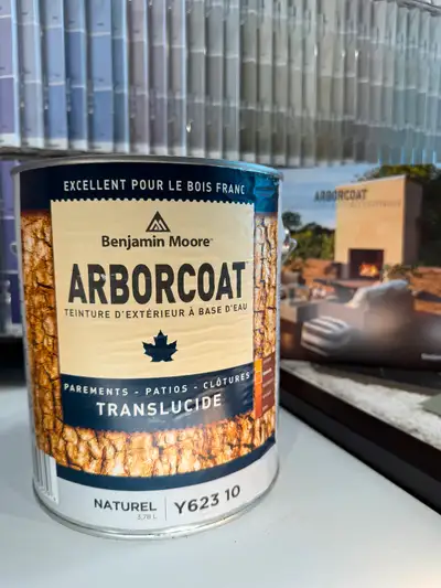 BENJAMIN MOORE Arborcoat Wood Stain This stain has been discontinued, and we are clearing it out! 20...