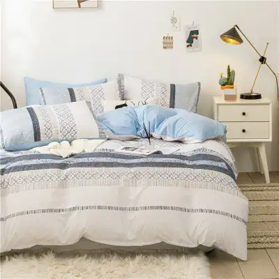 Brand new duvet cover set 3pcs queen and King size-white pattern, View more