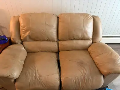 Leather Loveseat, View more