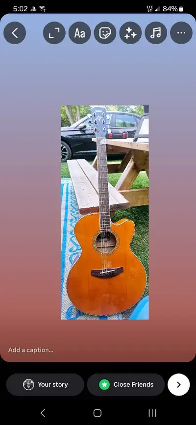 yamaha electric acoustic guitar , View more