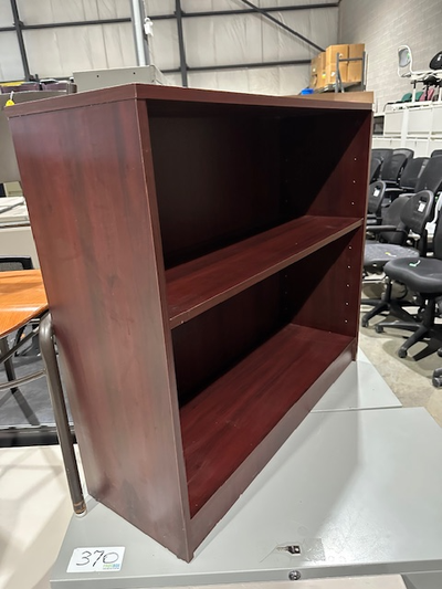 Office bookcase, Mahogany, wood, 2 shelves, adjustable, View more