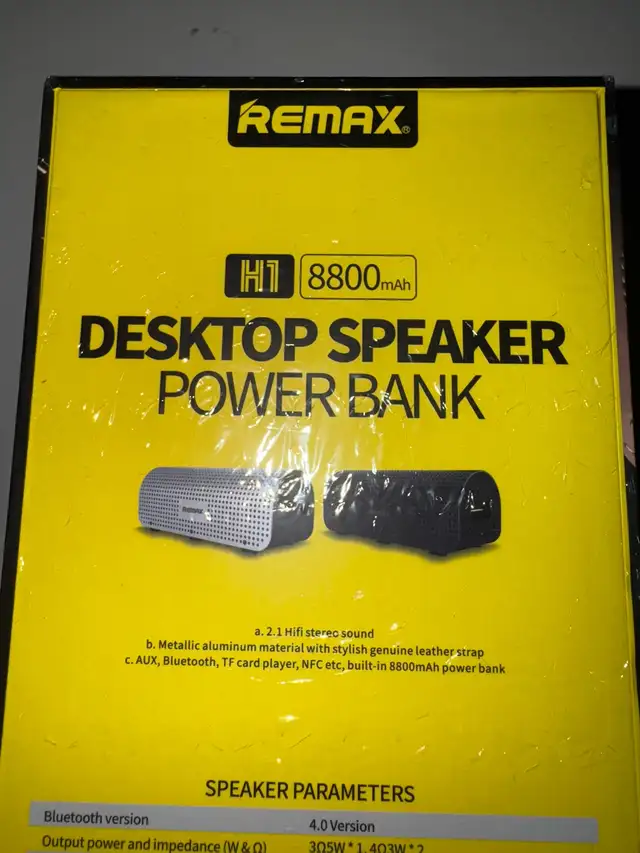 Remax 8800 mAh Desktop Speaker Power Bank (Brand new) in Speakers, Headsets & Mics in City of Toronto - Image 3