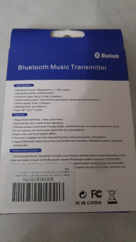 Bluetooth music transmitter dans Appareils électroniques  à Ouest de l’Île - Image 2