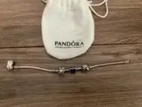 Bracelet - PANDORA snake bracelet (size 6-7) and 3 charms