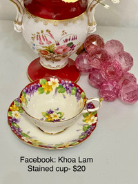 Paragon purple tea cup & saucer- made in England 