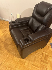 Premium leather recliner chair